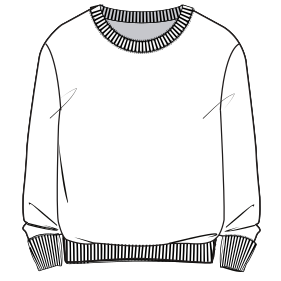 Patron ropa, Fashion sewing pattern, molde confeccion, patronesymoldes.com Sweatshirt 7583 LADIES Sweatshirt